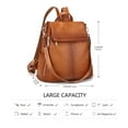 thumbnail image 2 of Kattee Women's Anti-Theft Backpack Purse Genuine Leather Shoulder Bag Fashion Ladies Satchel Bags, 2 of 7