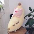 thumbnail image 3 of 21.7 "Cerdo Almohada de Felpa Lindo Plátano Animal de Peluche Kawaii Squishy Anime Piggy Plushie Suave Abrazando la Almohada de Peluche Regalos de Juguete para Niños Niñas Halloween, 3 of 5