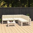 thumbnail image 1 of vidaXL Pallet Sofa Cushions 7 pcs Cream, 1 of 5