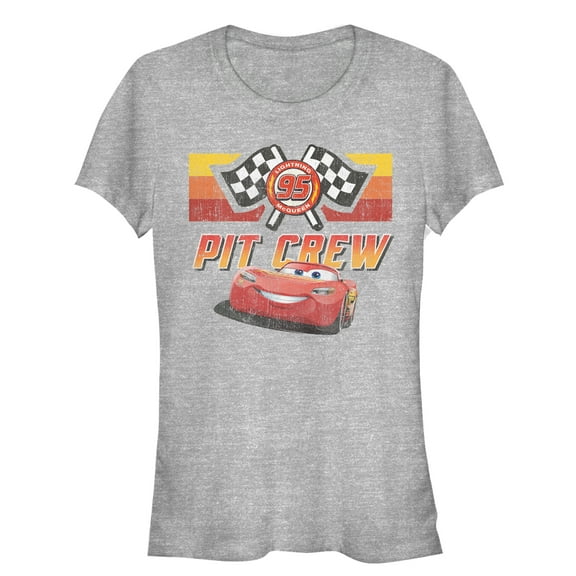 Junior's Cars Pit Crew Team  Graphic Tee Athletic Heather Medium