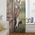 thumbnail image 5 of Farmhouse Animals Sheer Curtains 108" Extra Long, Country Cows Horses Donkeys Farm Light Filering Curtains, Privacy Drapes Simi Floor to Veiling Curtain for Living Room Bedroom Large Window Treatment, 5 of 9
