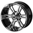 thumbnail image 2 of LSI Raptor 14" Golf Wheels Bk/Machined 225x30 Mamba Tires E-Z-GO & Club Car, 2 of 4