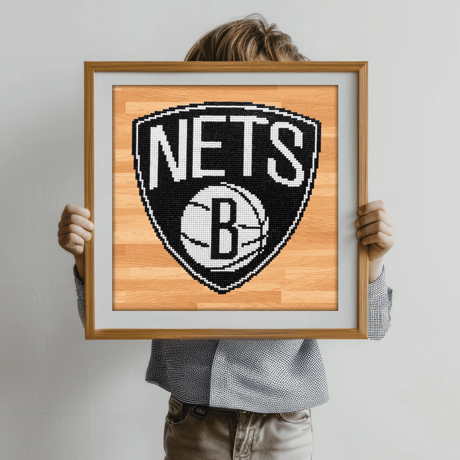 Diamond Dotz NBA Brooklyn Nets Basketball Diamond Painting Kits for Adults - Diamond Art Kits a Relaxing Creative Craft Kit with Dotz Gems 12.6"x12.6"
