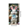 thumbnail image 3 of Easter Bunny Door Cover Banner, Easter Rabbit Flower Door Cover Decorations Easter Front Door Wall Backdrop,Easter Door Cover Festival Party Indoor and Outdoor Door Curtains Hanging Cloth Flags, 3 of 9