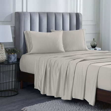 Superior Modal From Beechwood 400TC Sheet Set, California King, Gray