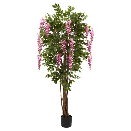 Wisteria Natural Hues Natural - Nearly Natural 6-1/2' Wisteria Silk Tree