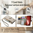 thumbnail image 6 of ETFAST Wallet Leather Phone Case For Samsung Galaxy AA52 A42 A32 A22 A12 Multi Card Zipper Phone case, 6 of 9
