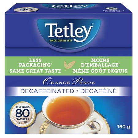 Tetley Orange Pekoe decaffeinated Tea 80ct, E-TETLEY TETLEY OP DECAF ...