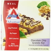 Advantage Granola Bar, Chocolate Chip, 5pc 1.7 oz bars 8.5 oz