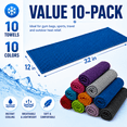 thumbnail image 6 of 10 Pack Cooling Towels Ice Towel Workout Towel, Soft Breathable Sweat Towel for Sports, Yoga, Gym, Golf, Camping, Running, Fitness, Workout & More Activities, 6 of 7