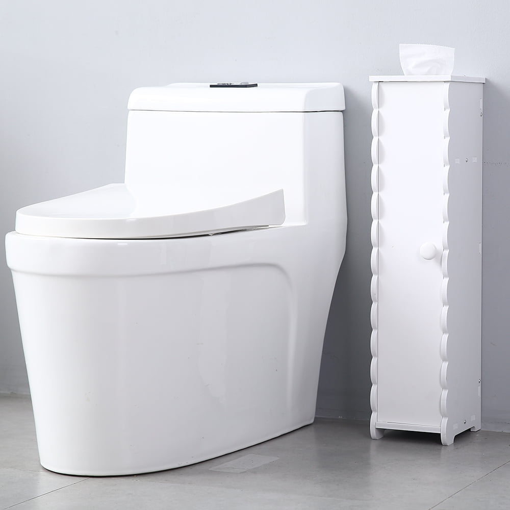 Veryke Bathroom Storage Corner Cabinet for Paper Towel, Narrow Toilet ...