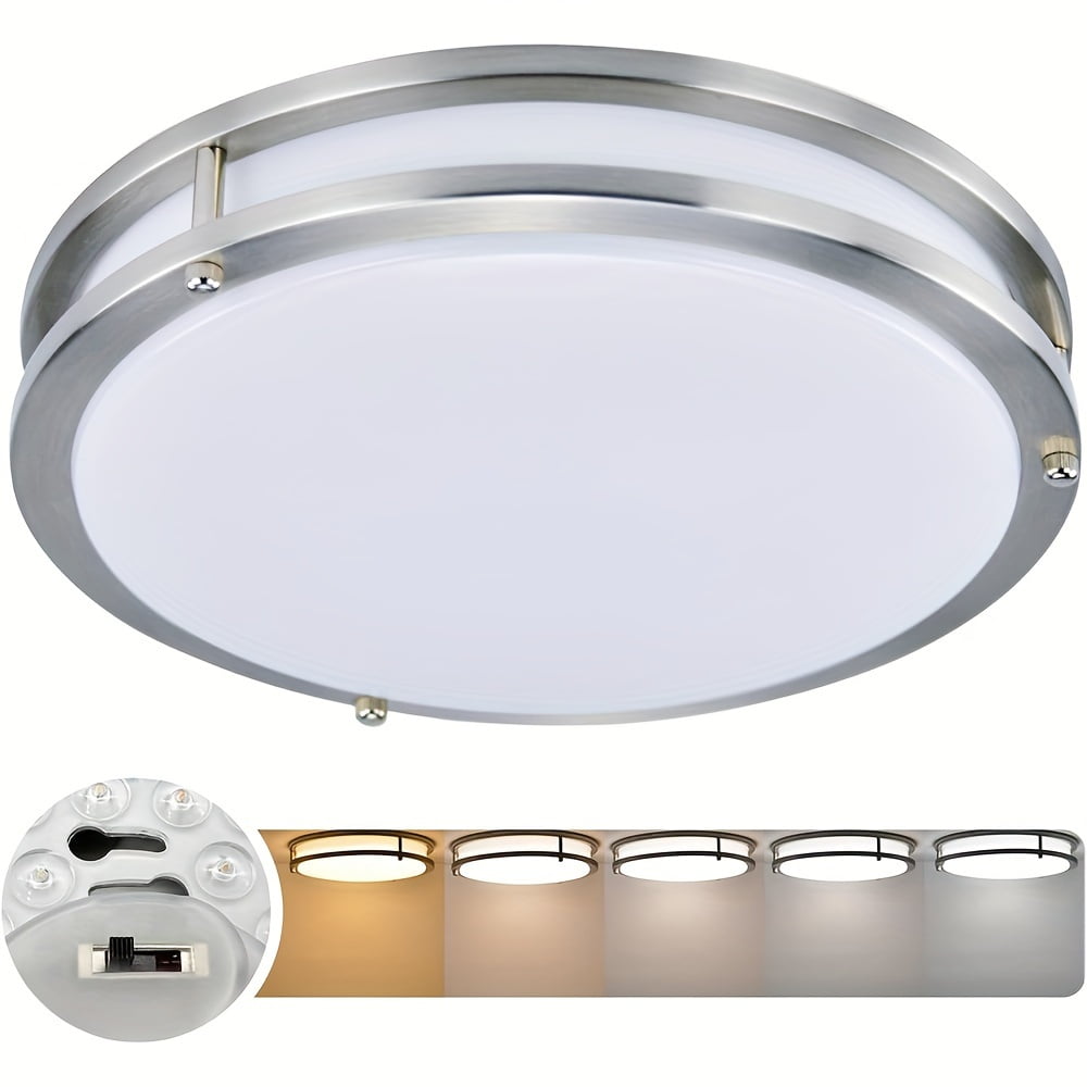 36W Dimmable LED Ceiling Light Fixture, 13 Inch Flush Mount Adjustable Kitchen Lighting for Bedroom Living Room Hallway