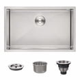 thumbnail image 6 of 30"L x 19"W Undermount Single Bowl 16-Gauge Brushed Nickel Stainless Steel Kitchen Sink with Drain Assembly, 6 of 8