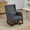 Charcoal, variant on Modern Rocking Chair with Retractable Footrest & Side Pocket, Comfortable Upholstered Wingback Glider for Nursery and Living Room, Sturdy Wood Frame, Beige