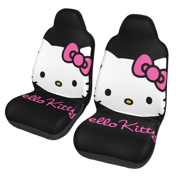 2PCS Hello Kitty Car Seat Covers Auto Accessories Protectors Car Decor Universal Fit for Car Truck