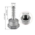 thumbnail image 2 of 304 Stainless Steel Hose Barb Fitting Coupler, 8mm Barb x G1/2 Female Thread, 2 of 5
