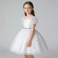 thumbnail image 6 of Xijirk Girls Dresses,Dress for Girls Tutu Gown With Sleeves for Birthday Party Pageant Performance And,Dresses for Girls,White,7-8 Years, 6 of 8