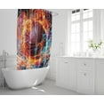 thumbnail image 4 of 4Pcs Soccer Shower Curtain for Boys Bathroom Set - Boys Sports Shower Curtain Set with Bath Mat Toilet Lid Cover Football Shower Curtain with 12 Hooks Boys Bathroom Decor, 70" x 70", 4 of 6