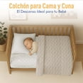thumbnail image 2 of SNOOZELLE COMFORT Colchón para Cuna, Espuma de Alta Densidad,Memory Foam, Antideslizante, Impermeable, Hipoalergénico, Soporte Ergonómico, 70x130x15cm, Frescura y Seguridad al Dormir, 2 of 5