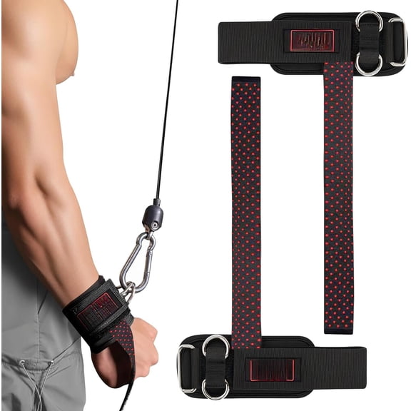 Weightlifting Straps with D-Ring - Heavy-Duty Lifting Straps with Attachment, Neoprene Wrist Padding & Non-Slip Grip for Deadlifts, Rows, Workouts & Pull Exercises - Black