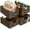 Brown, variant on Set of 4 9x12in Water Hyacinth Pantry Baskets, Woven Organizers w/Chalkboard Label, Chalk Marker - Natural