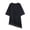 Black, variant on Trendfront Womens Summer Crew Neck Short Sleeve Tops Openwork Detail Patchwork Tees Solid Color Plain Style T-Shirts