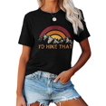 thumbnail image 2 of I'd Hike That Hiking T-Shirt Women Happy Camper Sunrise Mountain Graphic Top Short Sleeve Casual Vacation Shirt, 2 of 5