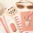 thumbnail image 2 of Linda funda para Airpod Pro con llavero, diseño de té de leche Boba rosa femenino, compatible con Airpods Pro, funda de carga para mujeres y niñas, 2 of 5