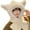 White, variant on Hat With Integrated Ear And Detachable Scarf Hooded Winter Cap For Women And Men White One Size