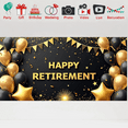 thumbnail image 6 of Elegant Balloon Design Happy Retirement Gold Celebration Banner for Indoor Decoration Office Party Event, 6 of 8