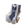 thumbnail image 4 of Michigan Soft Flannel Fleece Blanket, Grunge Rubber Stamp with the Name and Map of Michigan Illustration USA Print, Cozy Plush for Indoor and Outdoor Use, 50" x 70", Dark Blue White, by Ambesonne, 4 of 6