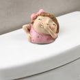 thumbnail image 3 of Funny Bathroom Decor for Girls: Girl Holding Nose Figurine Statue | Christmas Theme | 6.3 Inch Resin Desktop Ornament, Primitive Style Home Decor, 3 of 6
