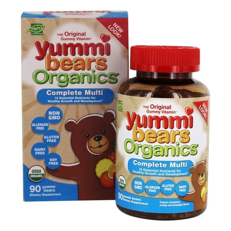 Yummi Bears Organics Multi-Vitamin and Mineral Gummy Bears, 90 Ct