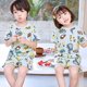 thumbnail image 1 of Conjunto de pijama absorbente de algodón para niños, ropa interior de verano, traje de algodón para niños y niñas, conjunto fino de dos piezas de manga corta de 90cm Gao Jinjia LED, 1 of 2