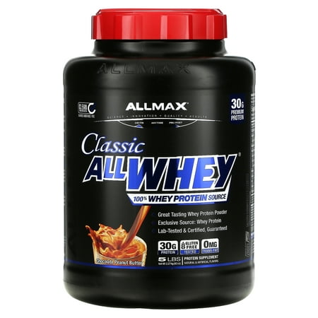 Classic AllWhey, 100% Whey Protein, Chocolate Peanut Butter, 5 lbs (2.27 kg), ALLMAX