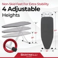 thumbnail image 2 of Bartnelli Extra Wide Pro Ironing Board 19x48 Surface with Iron Rest, Cord Holder and Shelf, 2 of 9