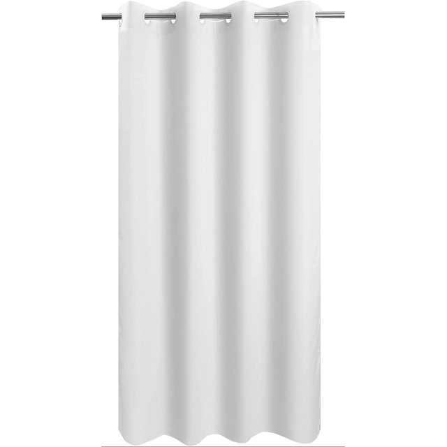 Stall Fabric Shower Curtain No Hooks or Liner Needed Soft Shower