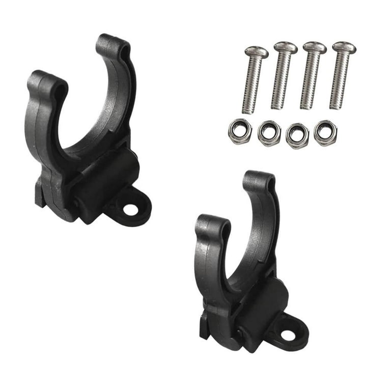 2 Pieces Kayak Canoe Boat Paddle Clips Fishing Rod Holder Keeper Screws &  Nuts Vertical Mounted No Side Mounted 