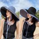thumbnail image 4 of Super Wide Brim Women Sun Hat Cotton Floppy Packable Reversible Wired Edge Hats UV Protection Summer Beach Travel Garden, 4 of 5