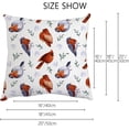 thumbnail image 2 of GZHJMY Decorative Throw Pillow Covers Set of 2, Cute Birds Snowball Soft Pillow Cases, Square Cushion Cases Pillowcases for Sofa Bed Couch Car Home 18"x18" Home Decor, 2 of 5
