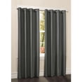 thumbnail image 1 of Mainstays Faux Silk 84" Drapery Grommet Window Curtains Panel, Charcoal, 1 of 7