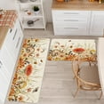 thumbnail image 2 of Fall Flower Kitchen Mat Set of 2,Autumn Mushroom Kitchen Rug,Thanksgiving Holiday Creative Decor Anti Fatigue Waterproof Stain Resistant Floor Rug Non Slip Cushioned Floor Mat 17x29 and 17x47 in, 2 of 6