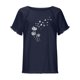thumbnail image 5 of Blusa de manga corta con estampado regular de flecos y cuello redondo de algodón y cáñamo para mujer OAVQHLG3B Store  lin121212, 5 of 5