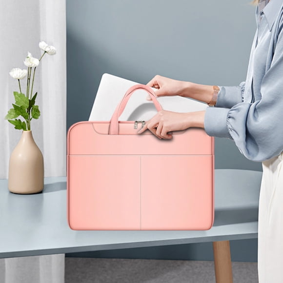 Maletín portátil para portátil y tableta, estilo moderno, con múltiples compartimentos, bolsillo ajustable, impermeable, resistente, ideal para la oficina, fabricado en piel sintética de