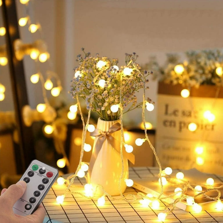 8 Modes 100 Led Fairy String Lights with Remote Control