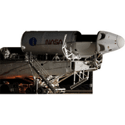 H69382 NASA SpaceX Crew 5 Falcon 9 Dragon Transport Launch Pad Cardboard Cutout Standee Standup