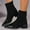 #084-Black, variant on Wowcloth Women's Chunky Heel Ankle Boots – Pointed Toe with Back Zipper for a Slimming Look, Ideal for Winter Casual Outfits