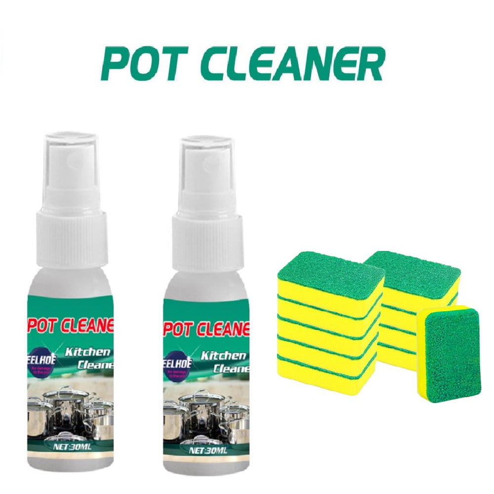 2 Bottles Kitchen Pot Washing Descaling Cleaner Detergent Rust Remover