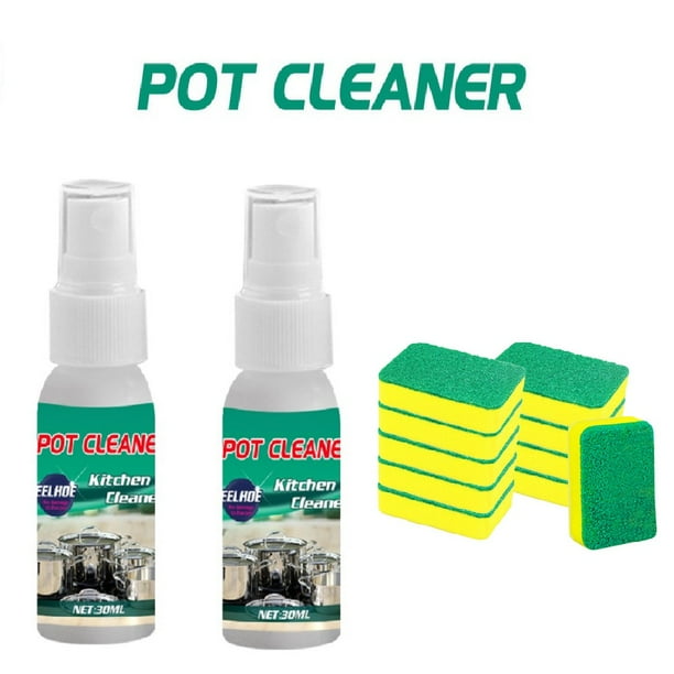 2 Bottles Kitchen Pot Washing Descaling Cleaner Detergent Rust Remover