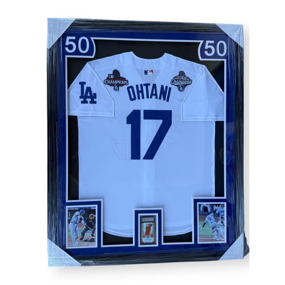 Shohei Ohtani Signed Autographed Prismatic Red 1/1 Card Dodgers Framed LEAF